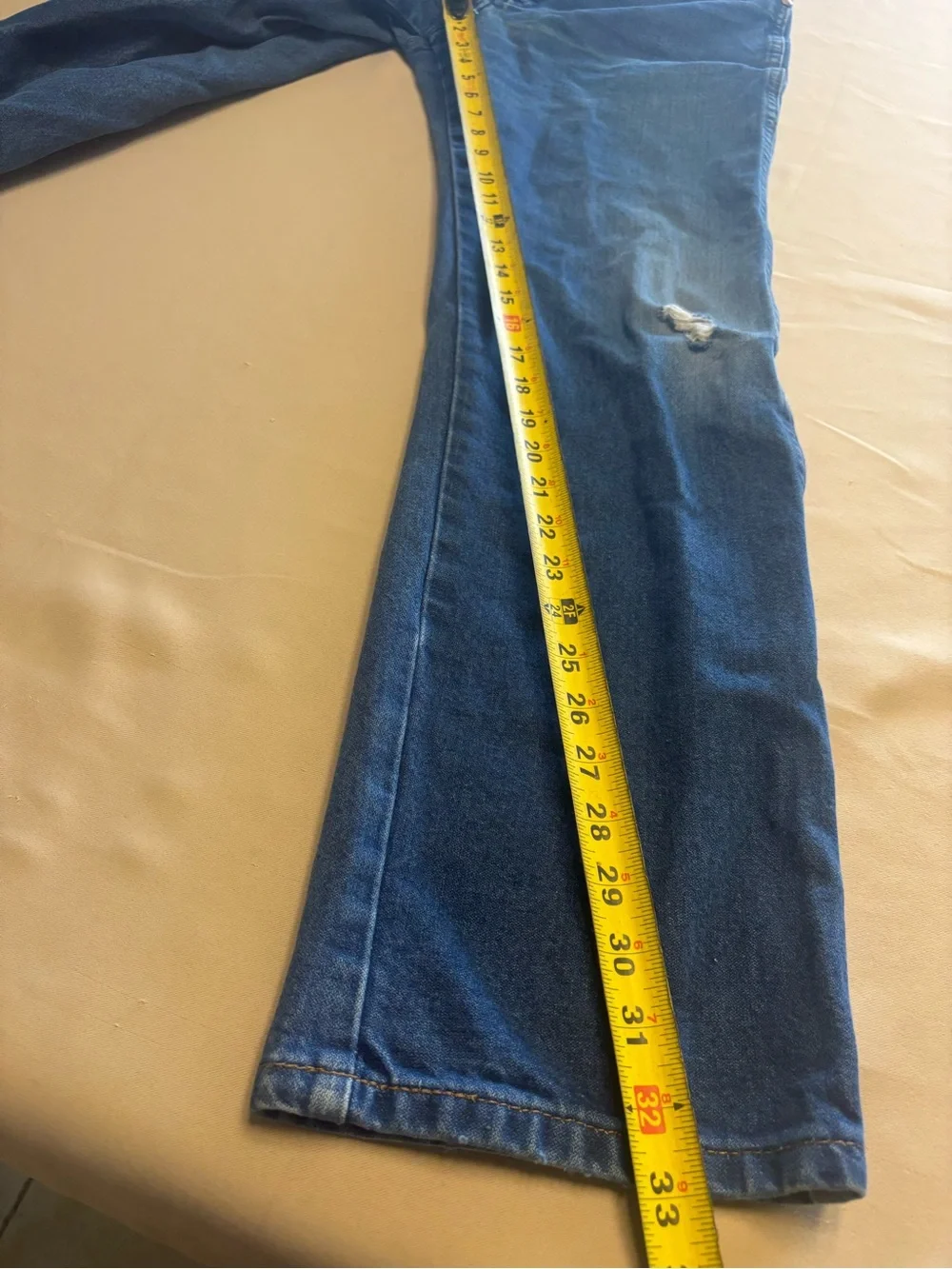 Wrangler 13MWZ Cowboy Cut Straight Leg Jeans Mens 34x34 (Act 33x33) Distressed